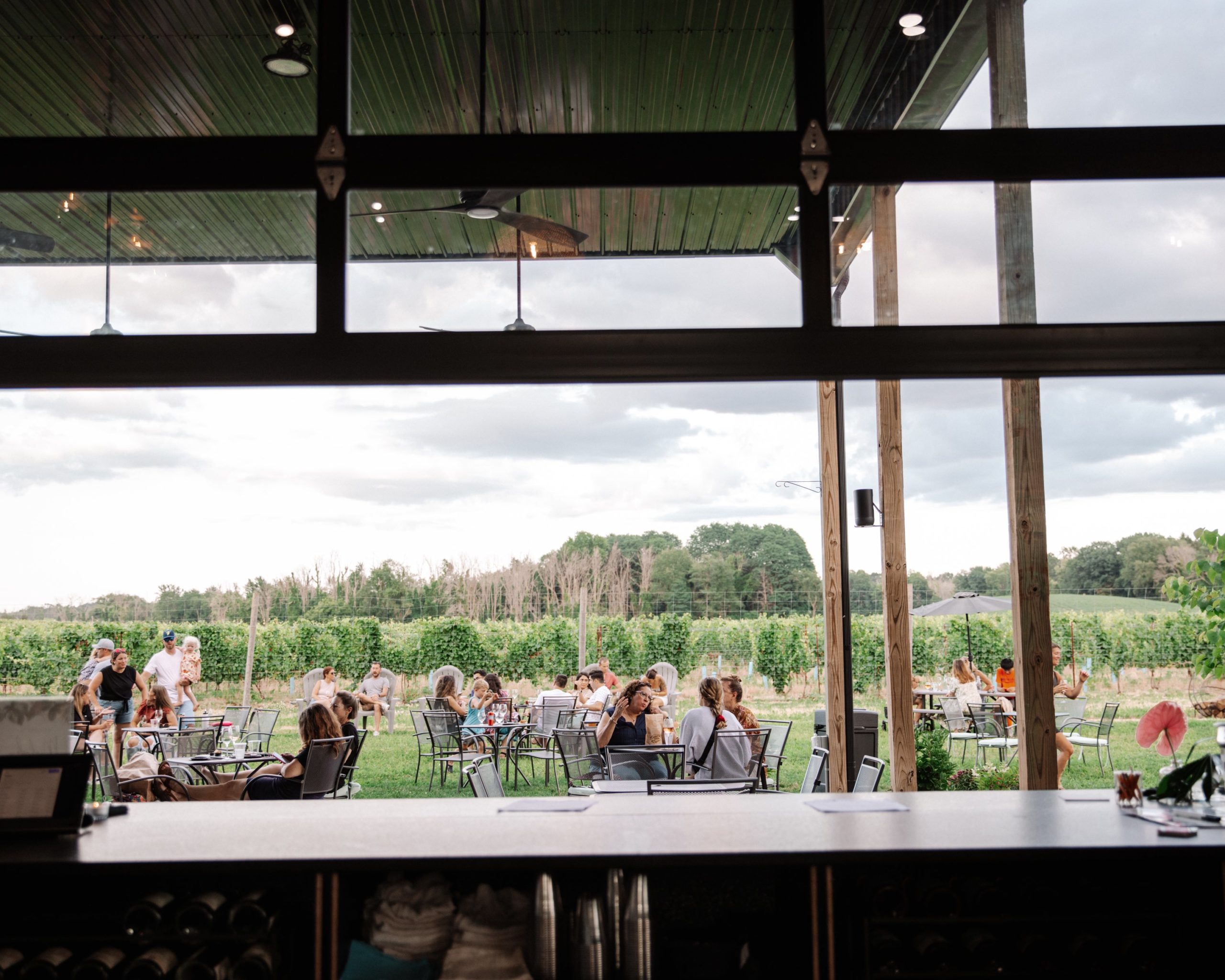 Customer relaxing at 20 deep winery Customer relaxing at 20 deep winery