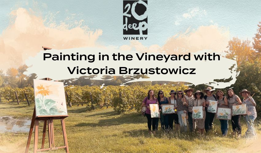 Painting in the Vineyard with Victoria Brzustowicz at 20 Deep Winery