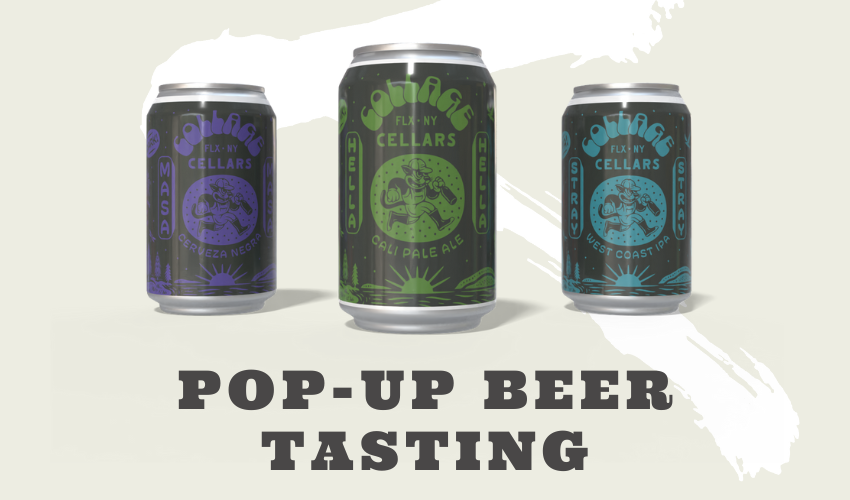 Pop up beer tasting at 20 Deep Winery with Collage Cellars