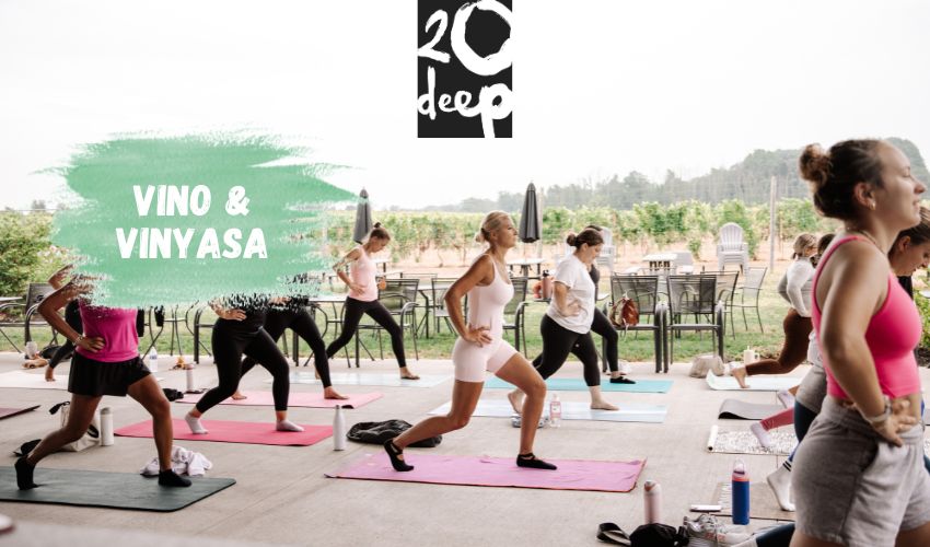 Vine and Vinyasa with Ruckhouse Athletics at 20 Deep Winery