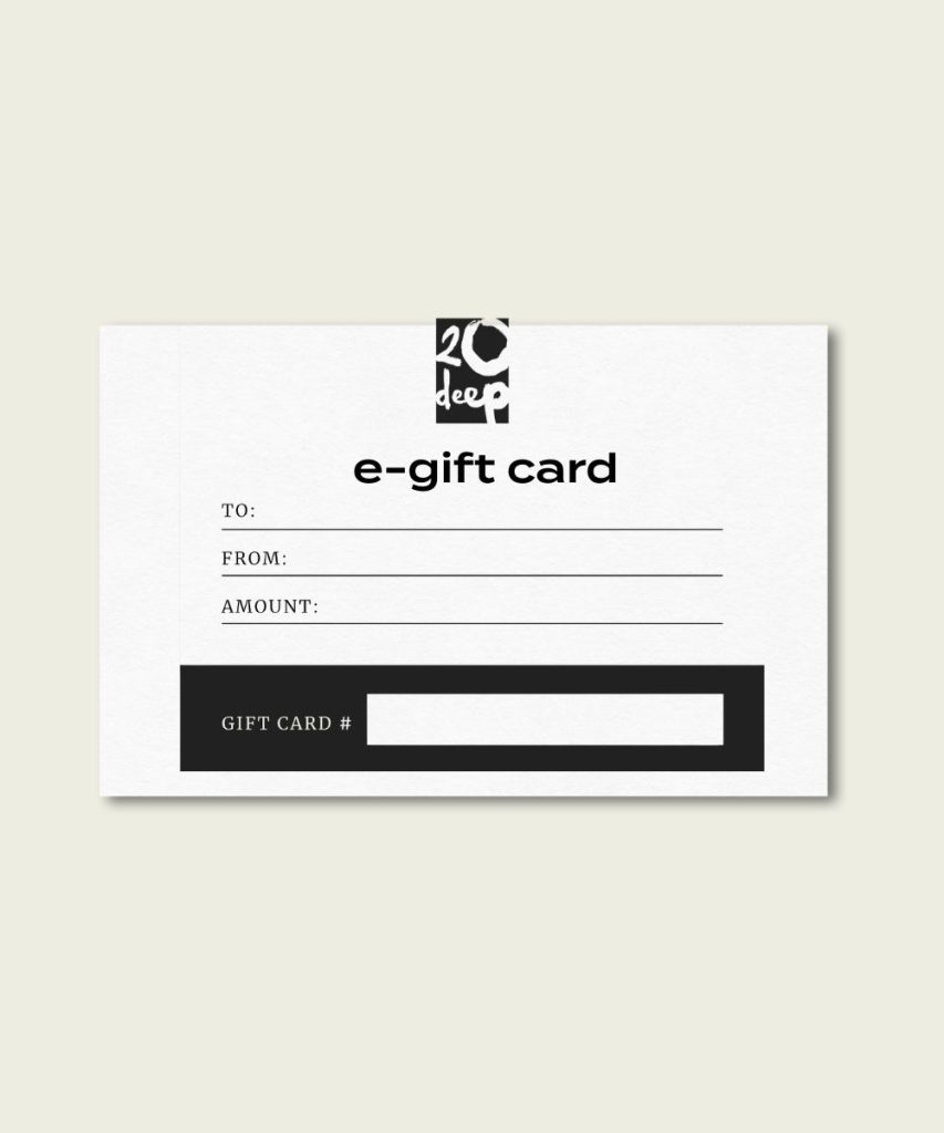 e-gift card to 20 Deep Winery
